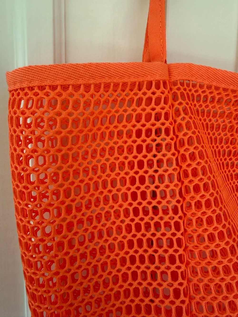 Bright Orange Mesh Tote Bag and Vinyl Pouch set - Picture 2 of 11